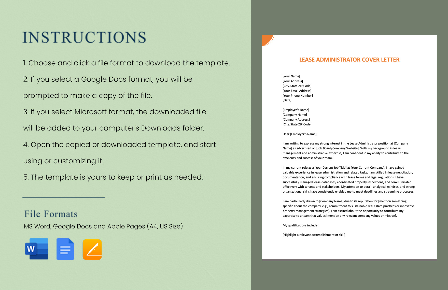 Lease Administrator Cover Letter