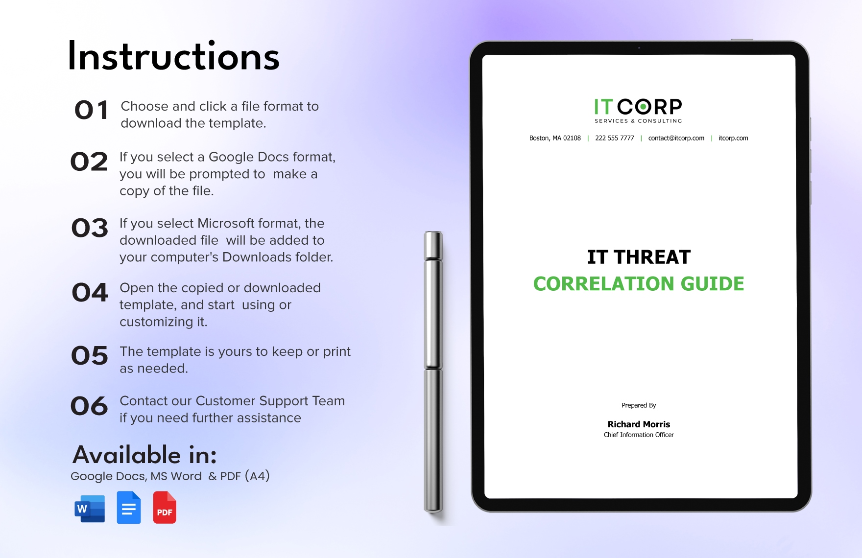 IT Threat Correlation Guide Template