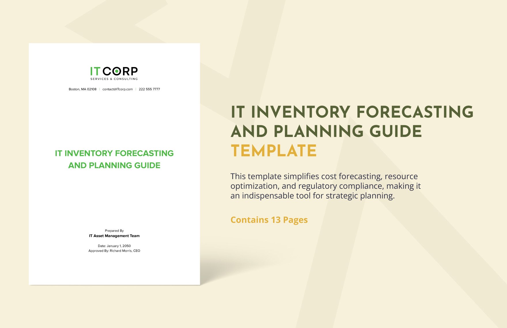 IT Inventory Forecasting and Planning Guide Template