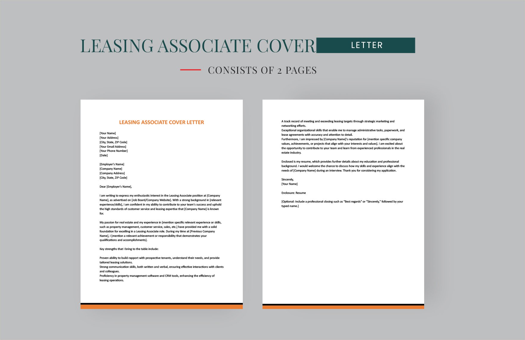 Leasing Associate Cover Letter in Word, Google Docs