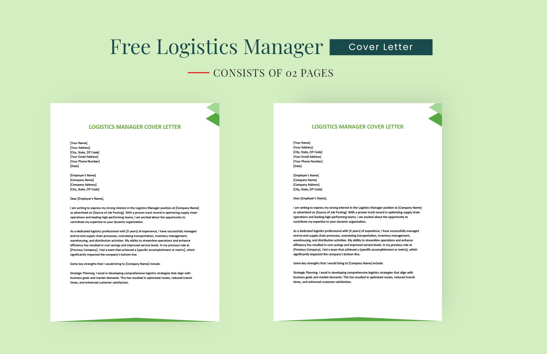 Logistics Manager Cover Letter