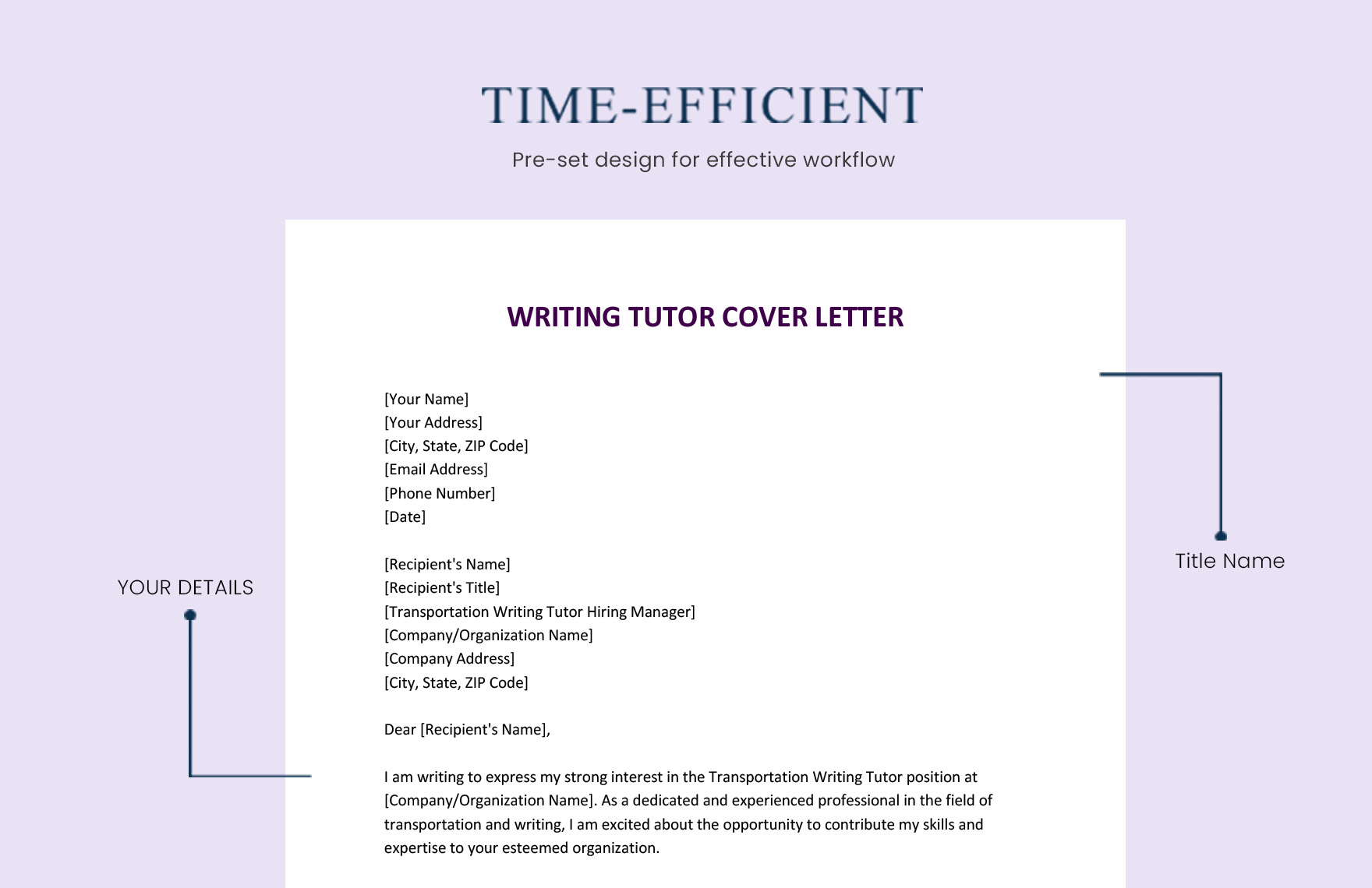 Writing Tutor Cover Letter
