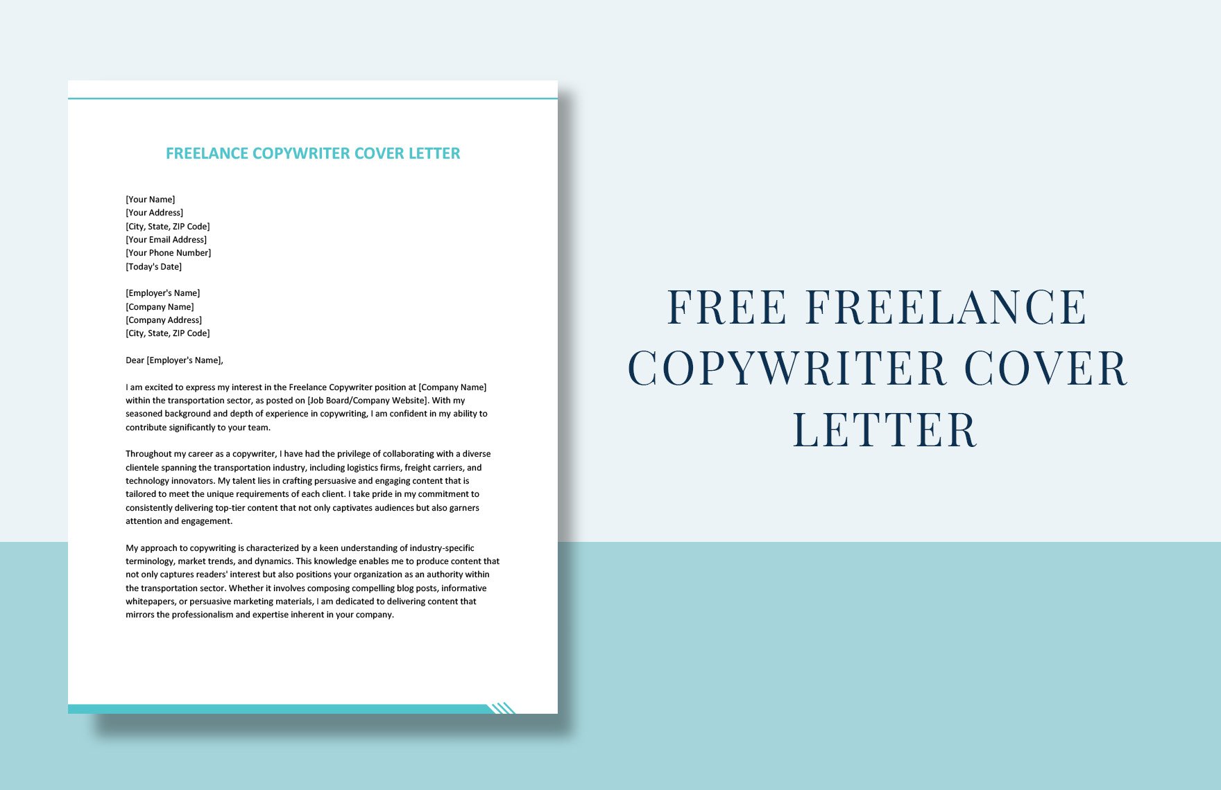 Freelance Copywriter Cover Letter