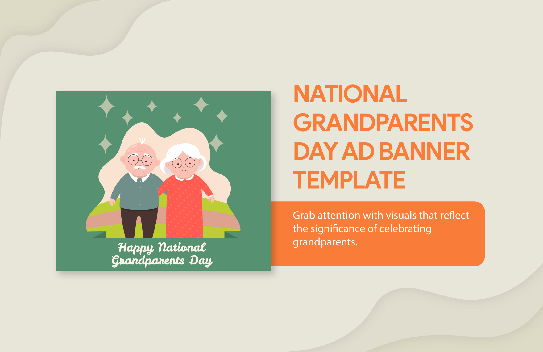 Free National Grandparents Day Ad Banner Template in PDF, Illustrator, PSD