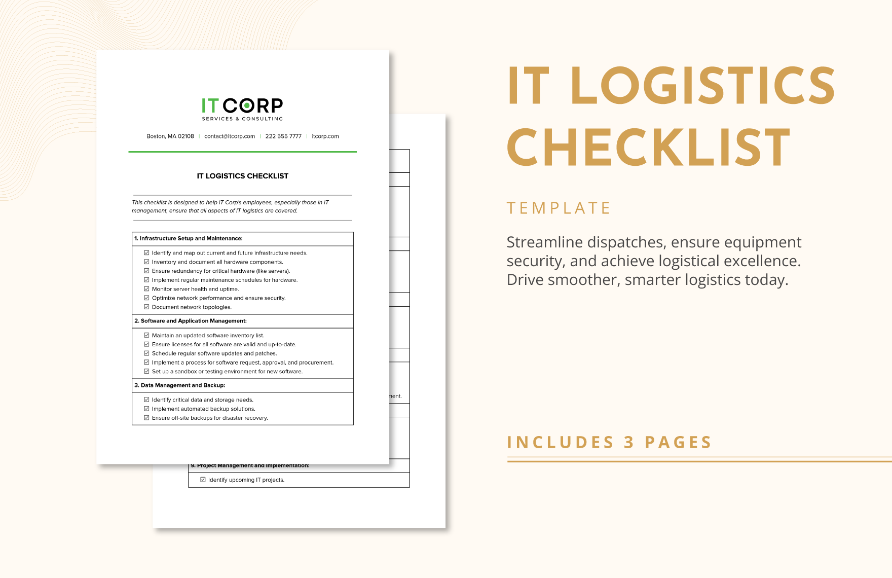 IT Logistics Checklist Template