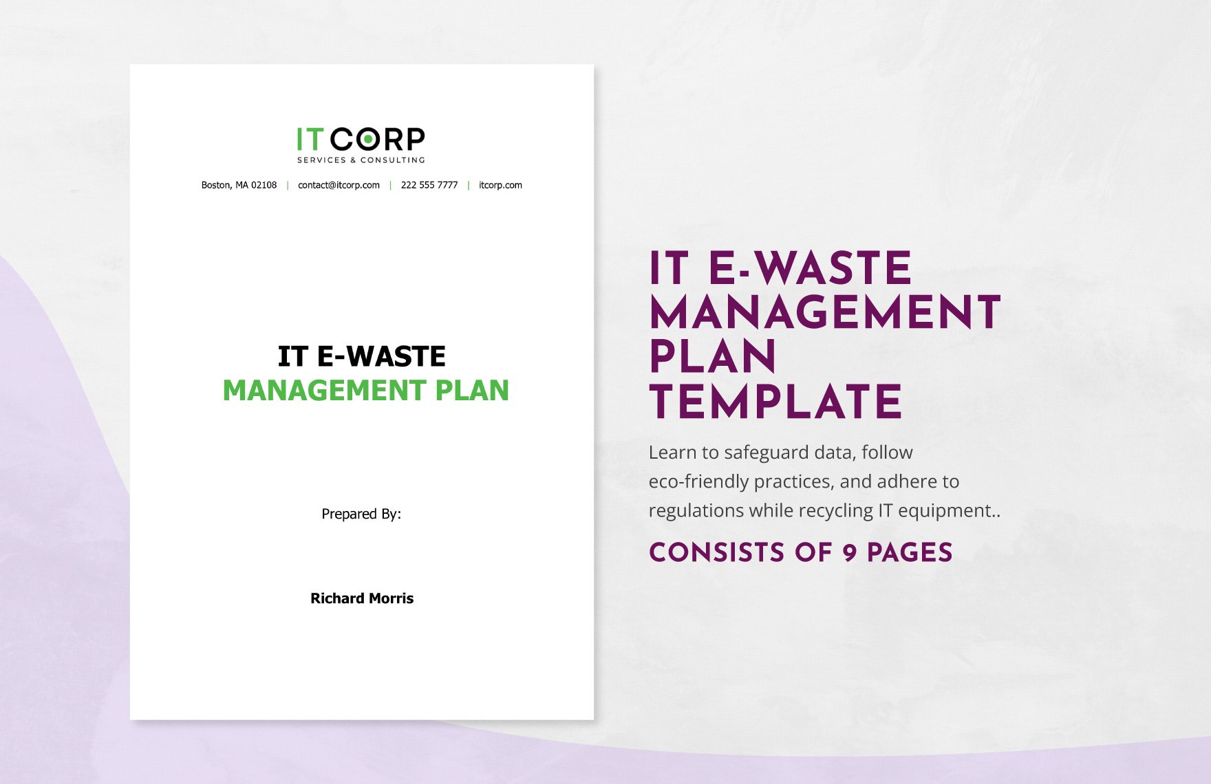 IT E-Waste Management Plan Template