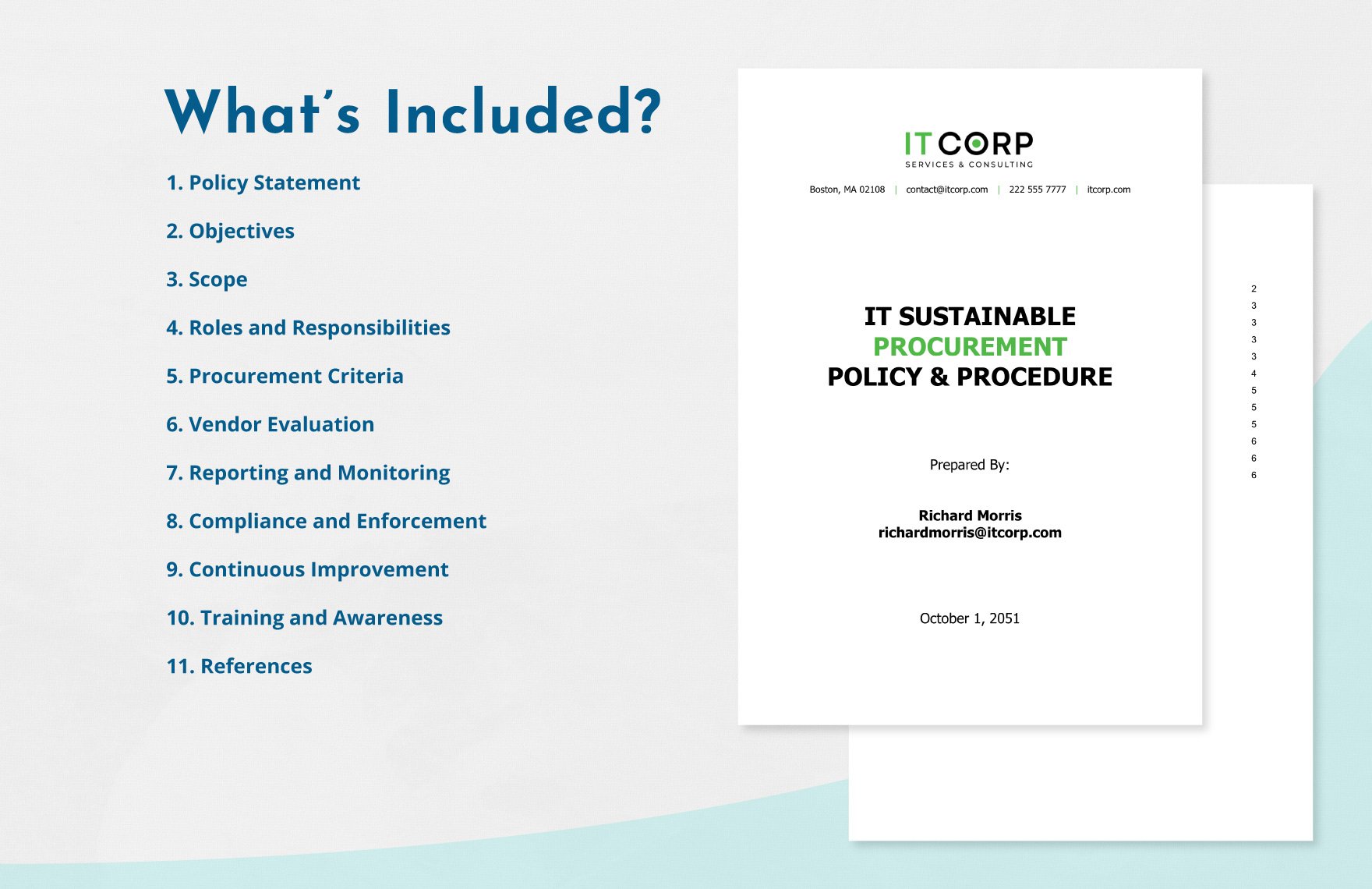 IT Sustainable Procurement Policy & Procedure Template