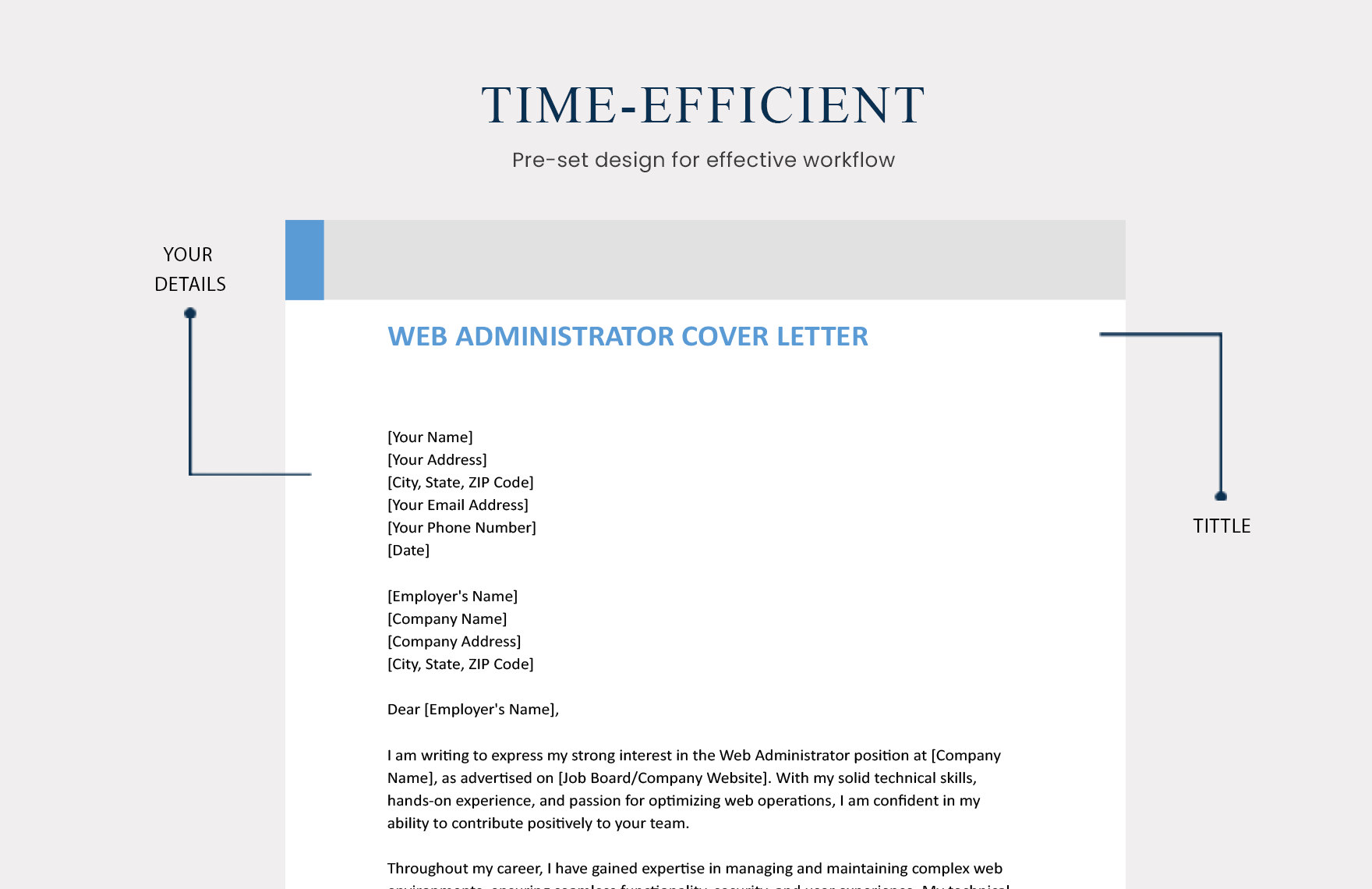 Web Administrator Cover Letter