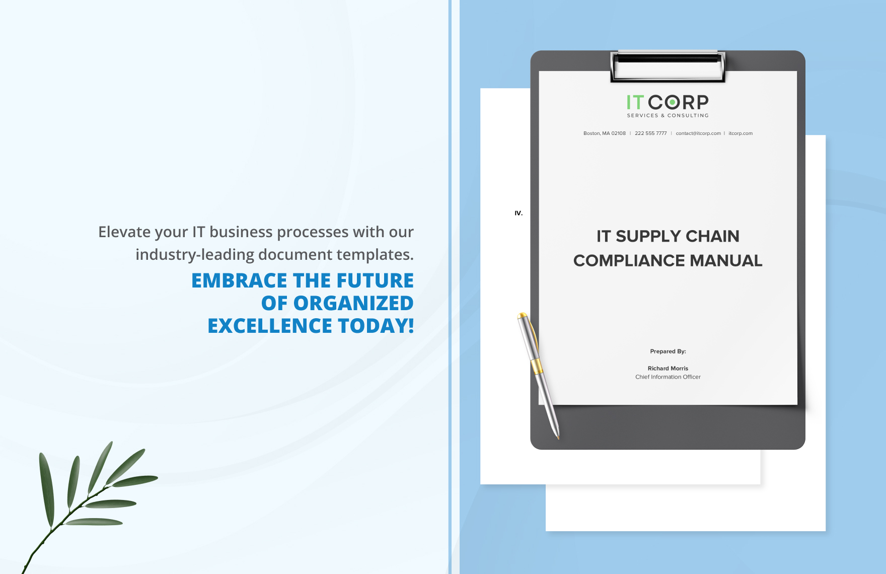 IT Supply Chain Compliance Manual Template