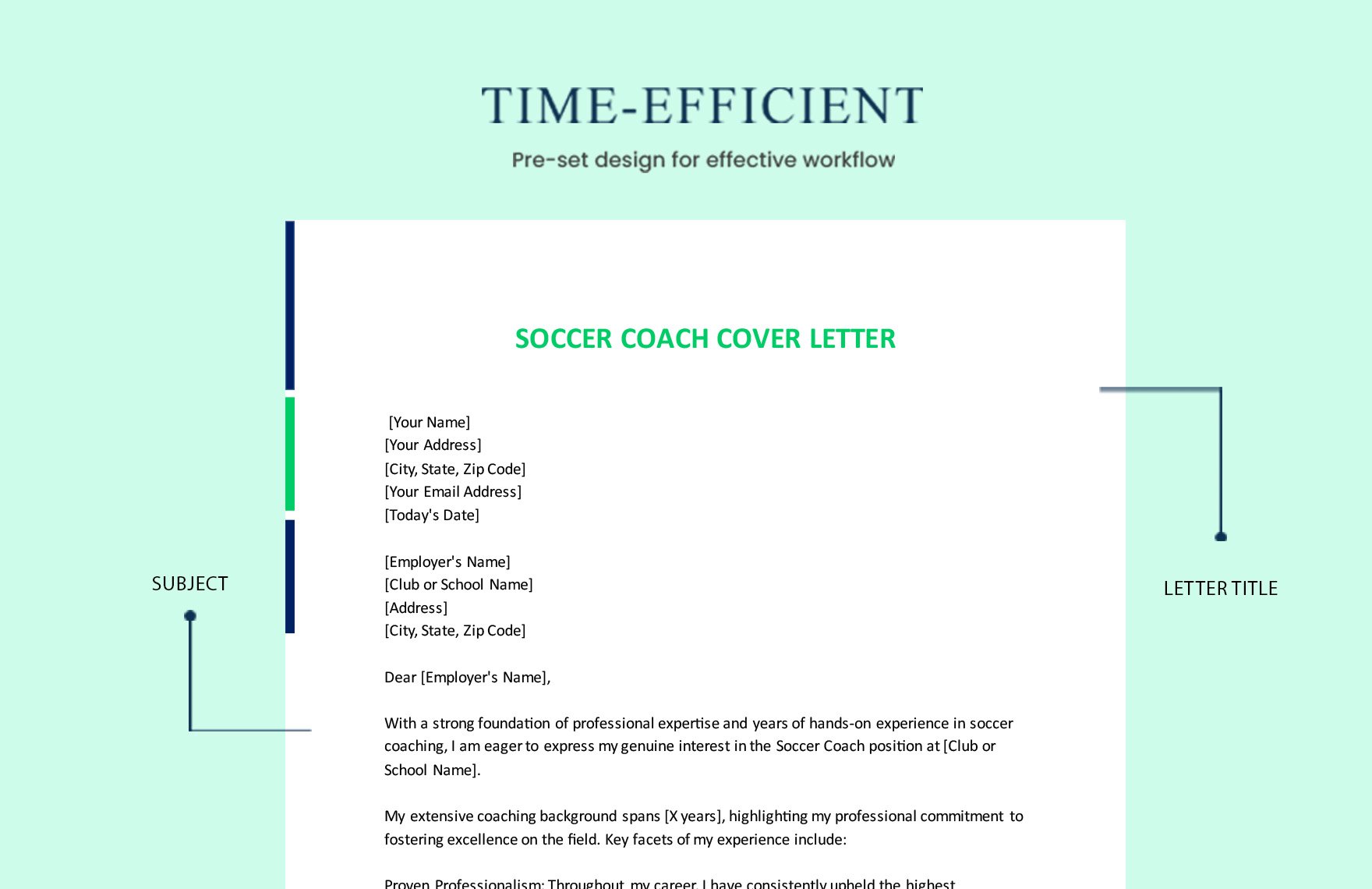 Soccer Coach Cover Letter