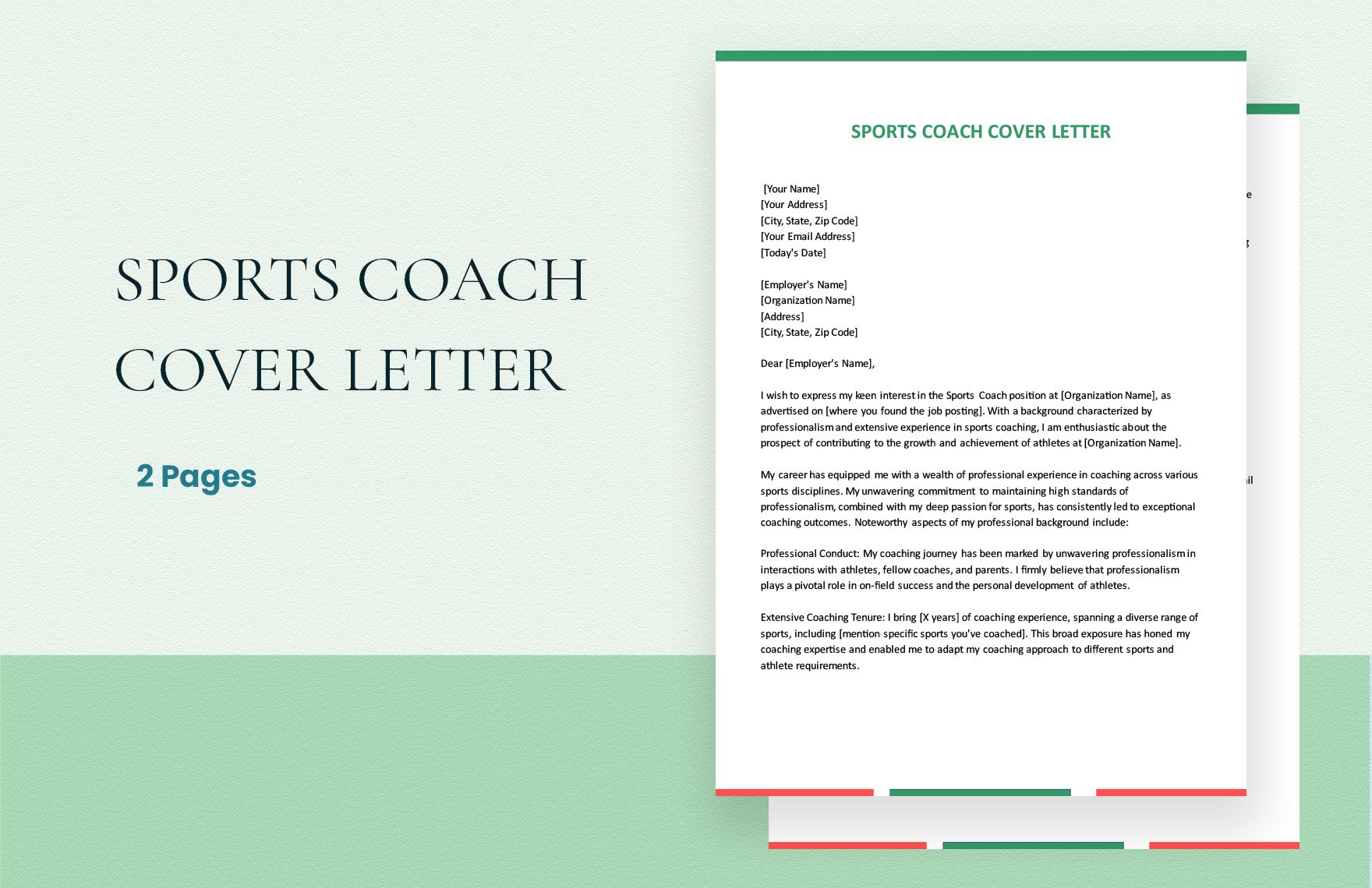 Sports Coach Cover Letter