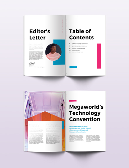 Free Design and Tech Magazine Template 