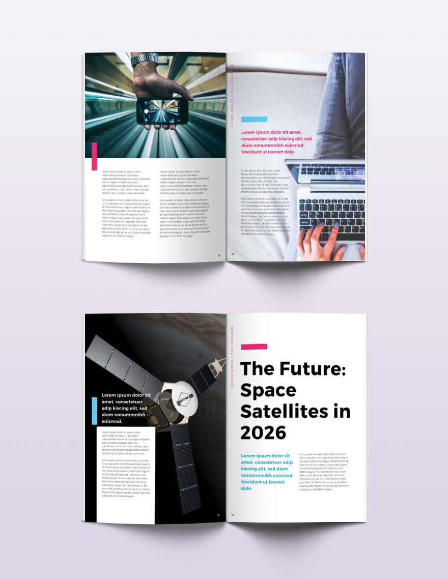 Design and Tech Magazine Template