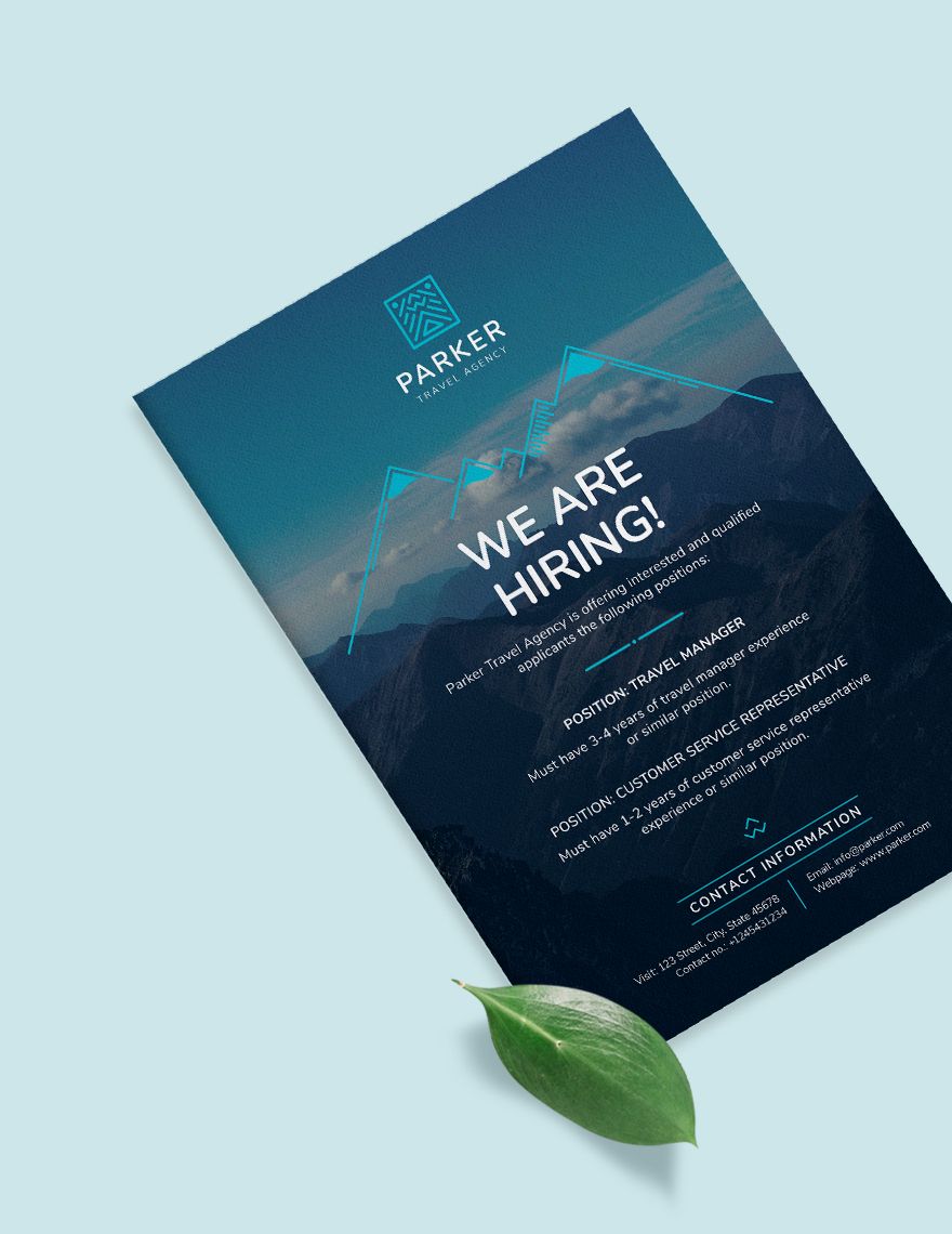 Travel Agency Announcement Template