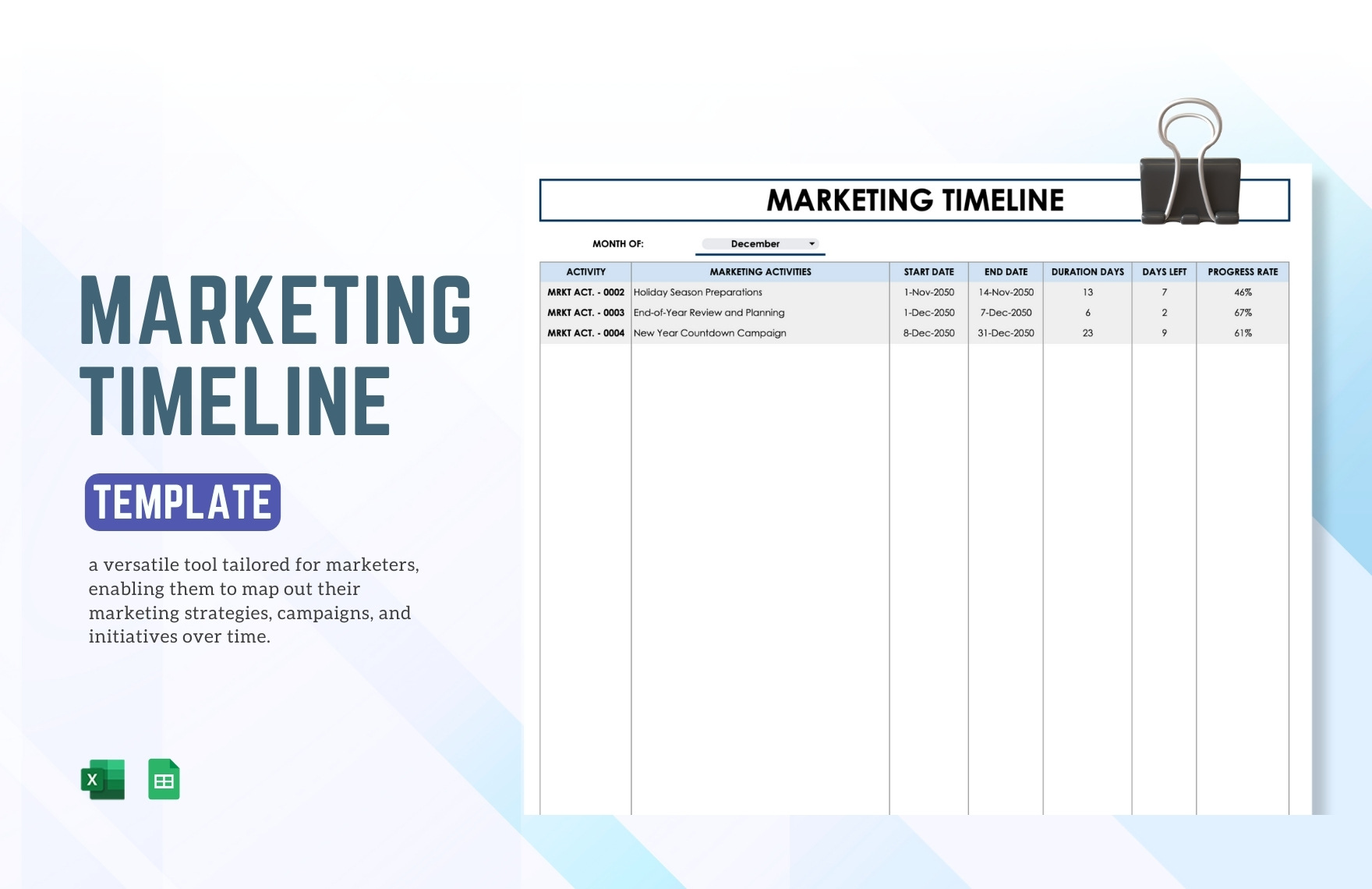 Marketing Timeline Template In Excel Google Sheets Download Marketing Timeline Template In Excel Google Sheets Download