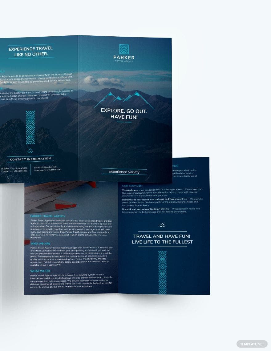Travel Agency Bi-Fold Brochure Template