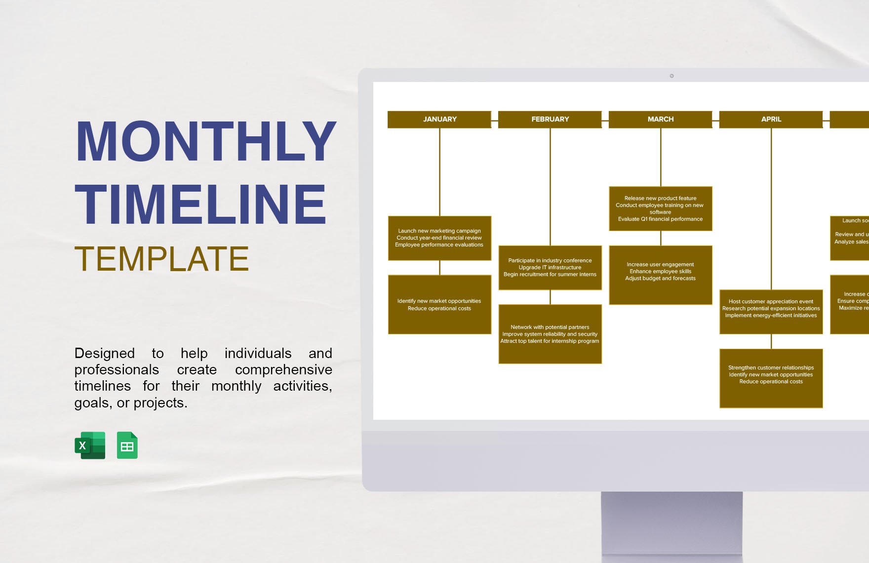 Monthly Timeline Template