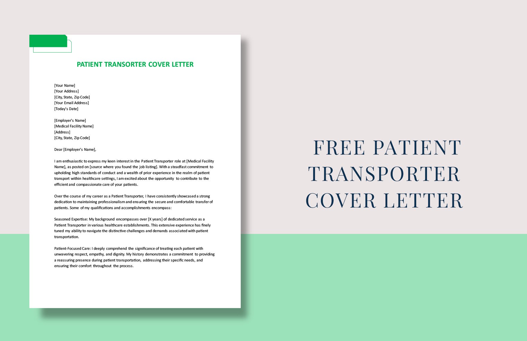 Patient Transporter Cover Letter