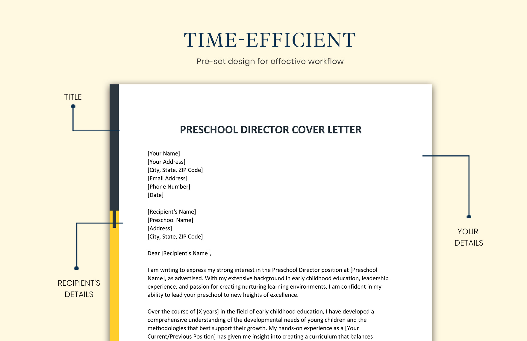 Preschool Director Cover Letter