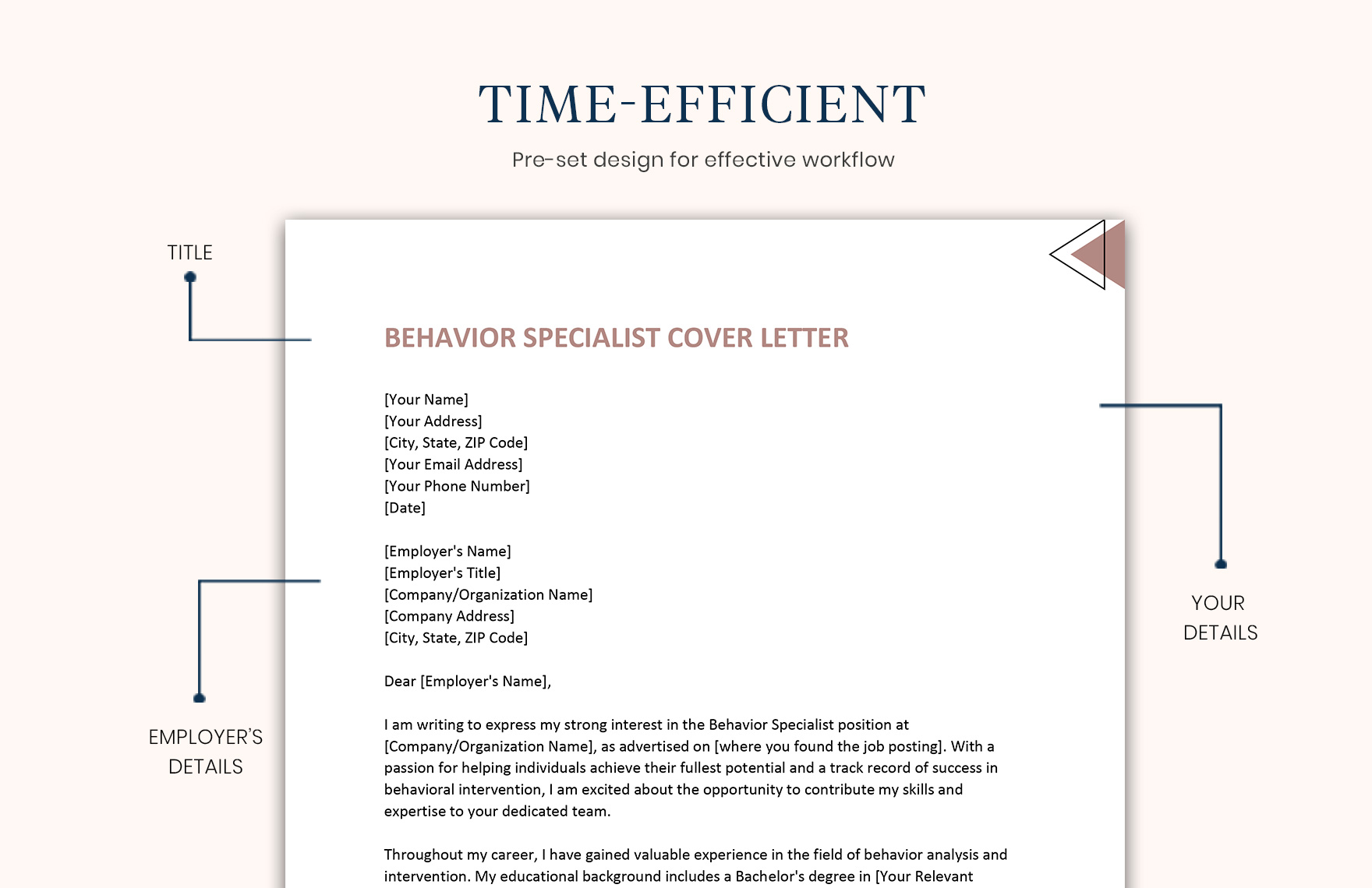 Behavior Specialist Cover Letter