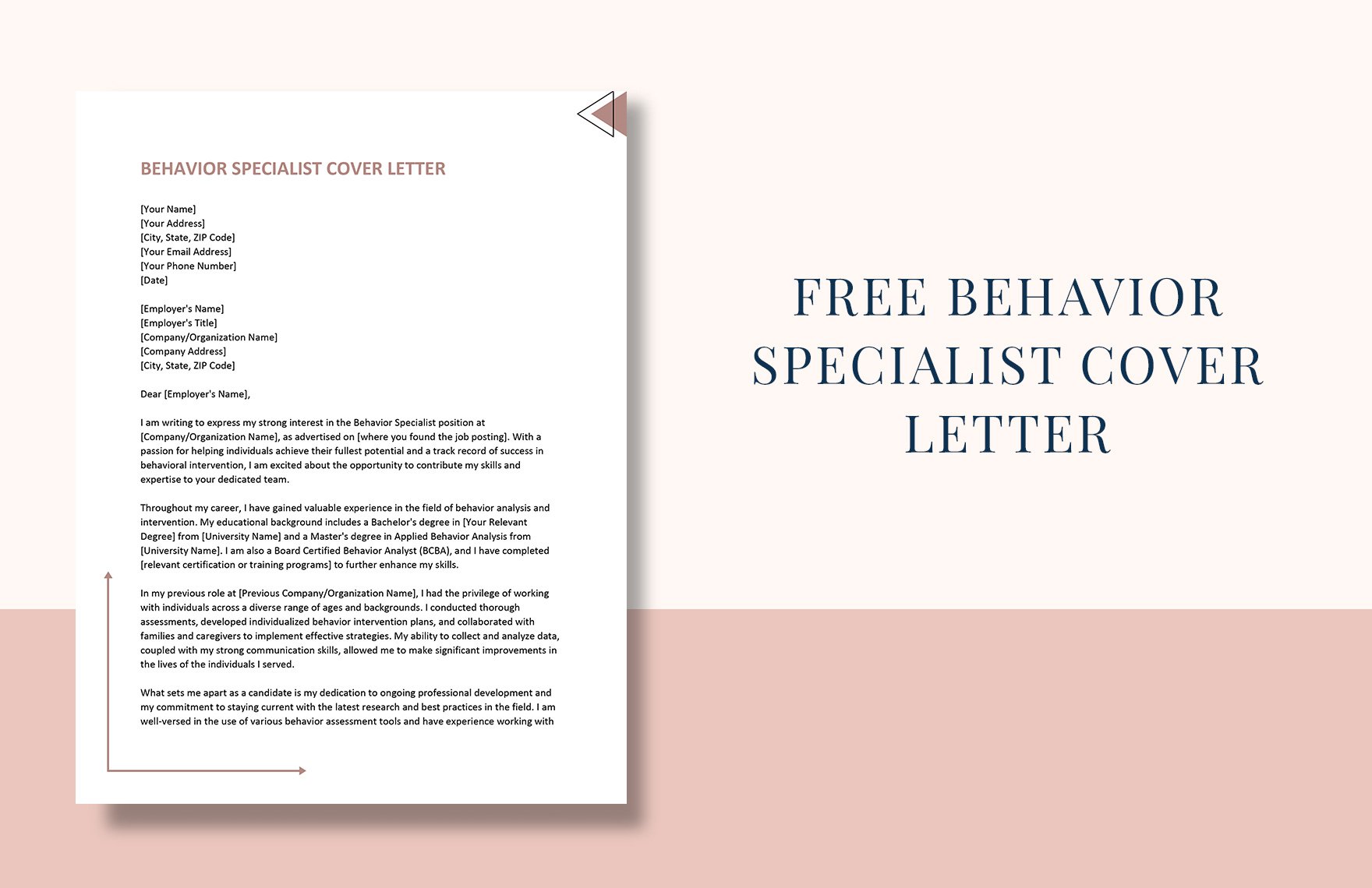 Behavior Specialist Cover Letter in Word, Google Docs, Apple Pages