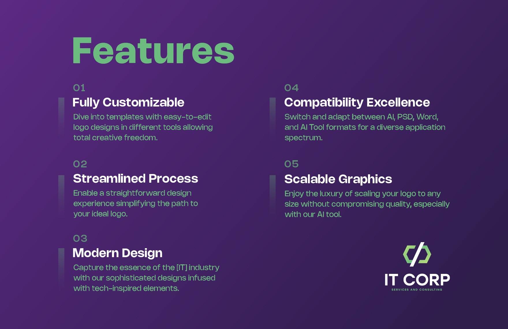 IT Software Development & Customization Logo Template