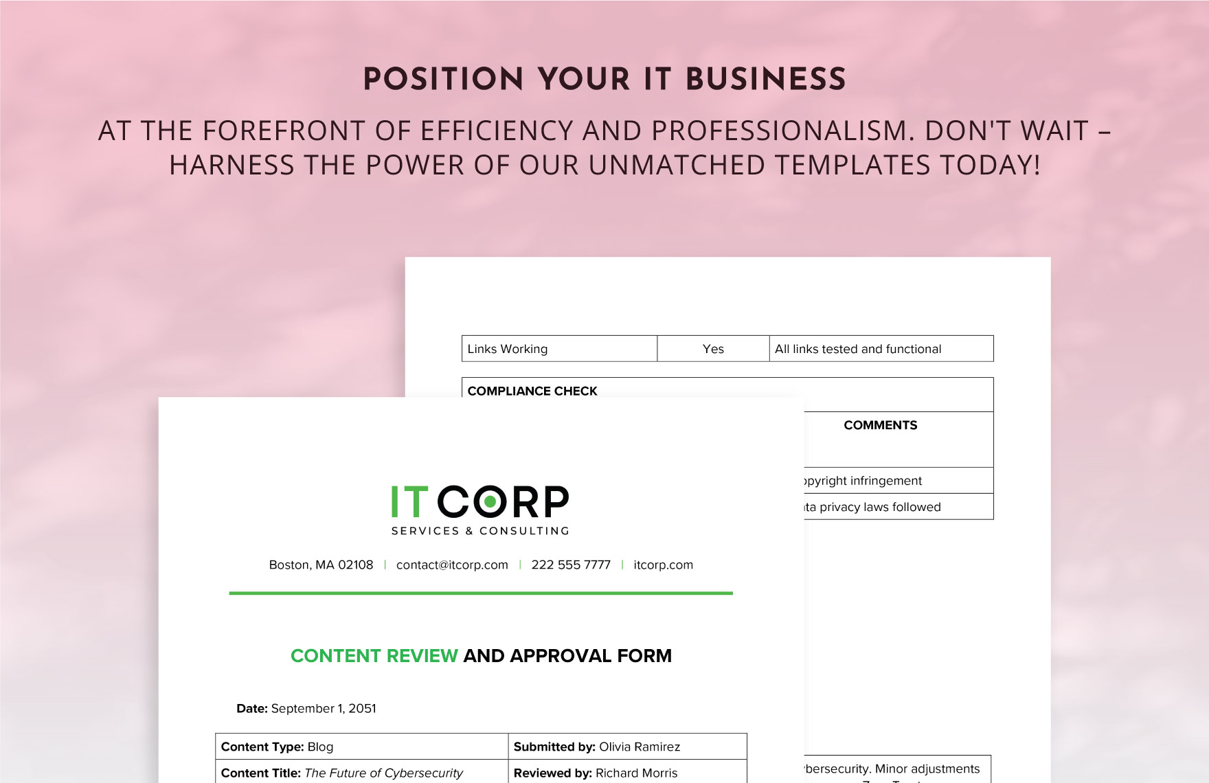 Content Review and Approval Form Template