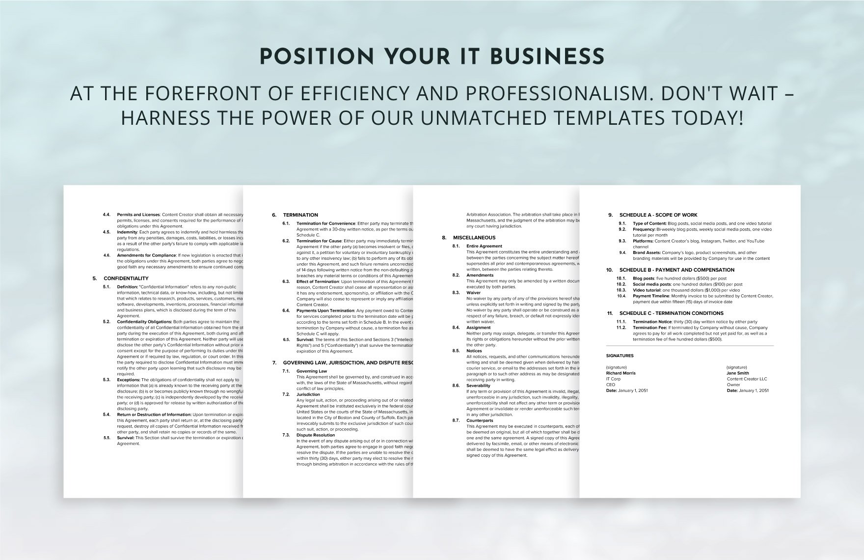 Sponsored Content Agreement Template