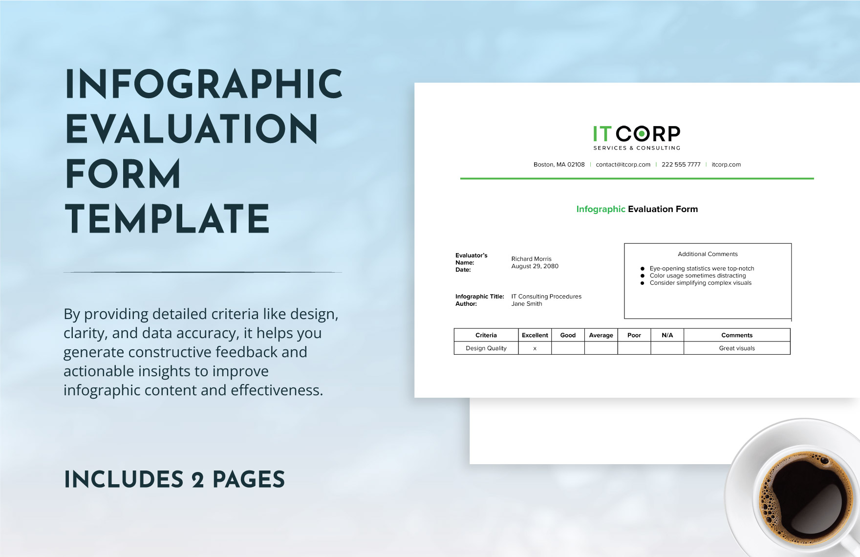 Infographic Evaluation Form Template