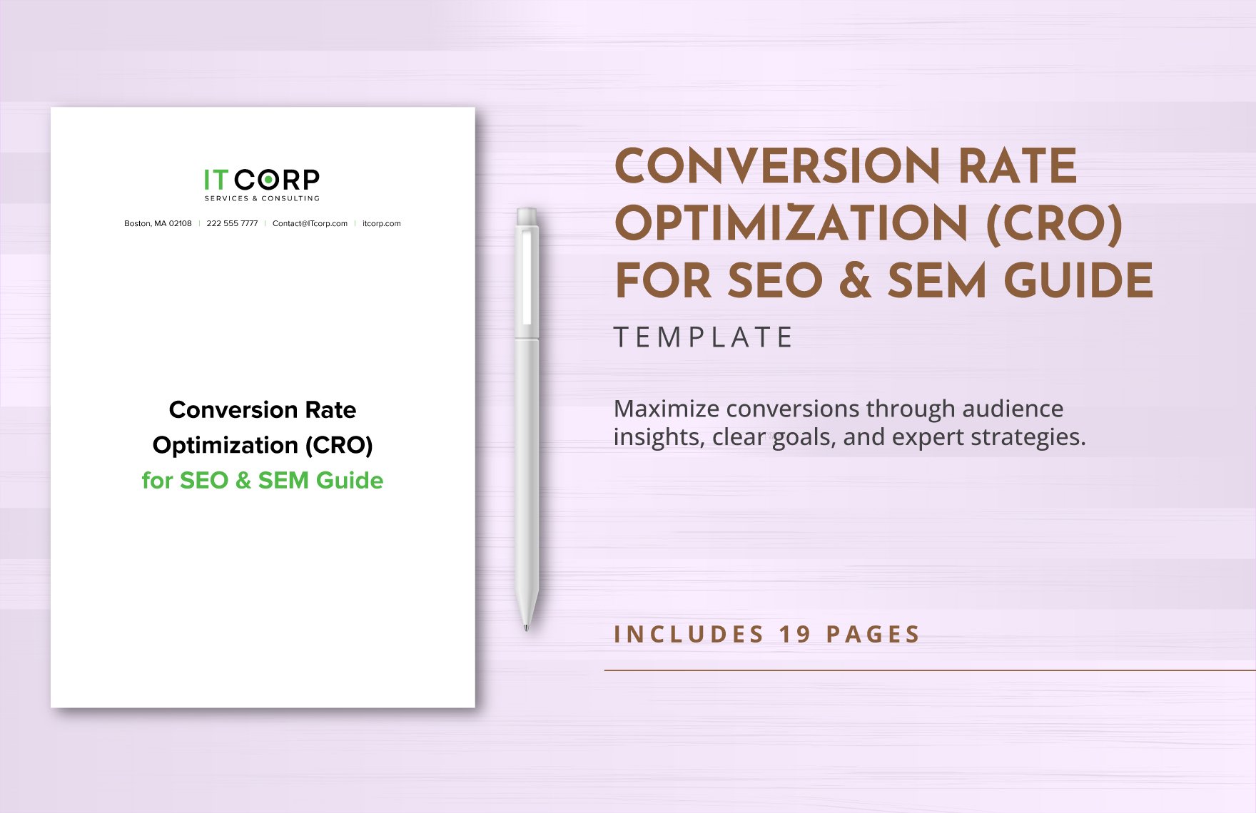 Conversion Rate Optimization (CRO) for SEO & SEM Guide Template in Word, Google Docs, PDF