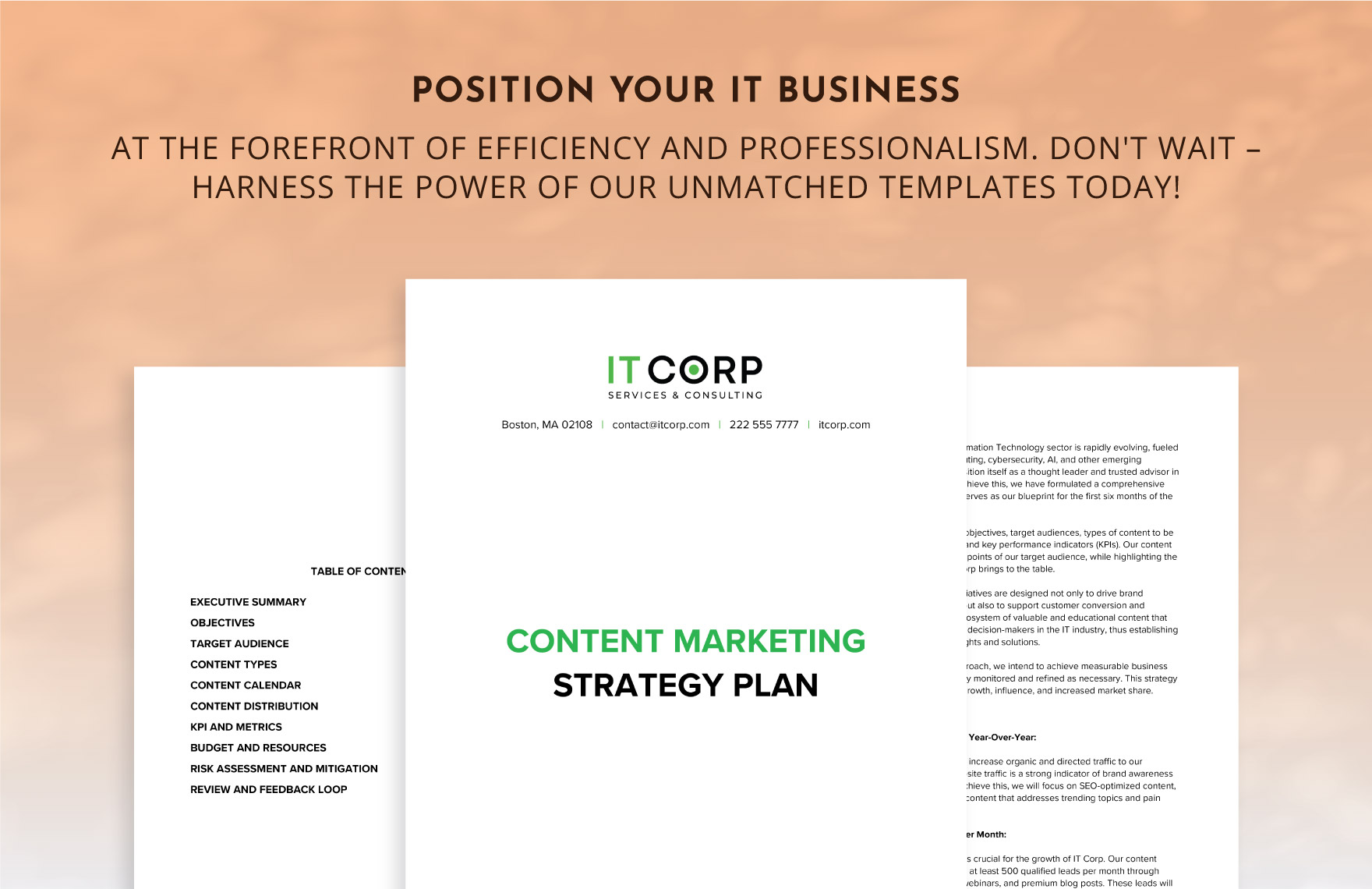 Content Marketing Strategy Plan Template