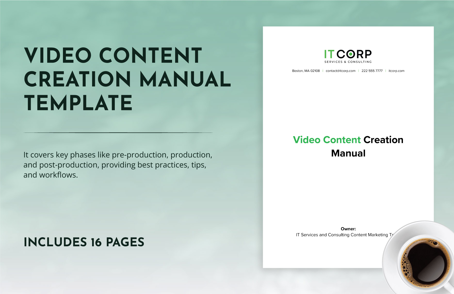 Video Content Creation Manual Template in Word, Google Docs, PDF