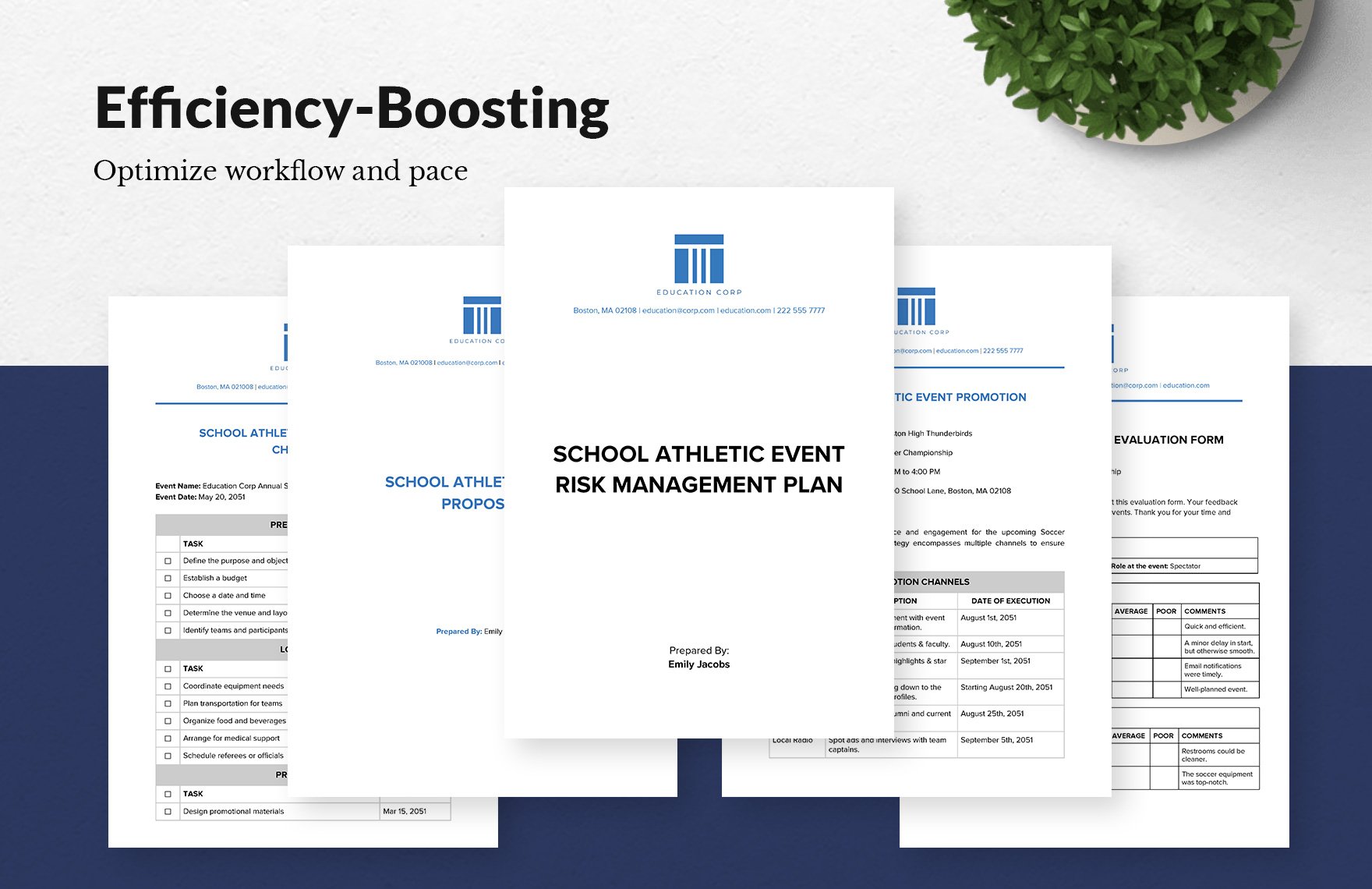 10 Education Athletic Event Management Template Bundle