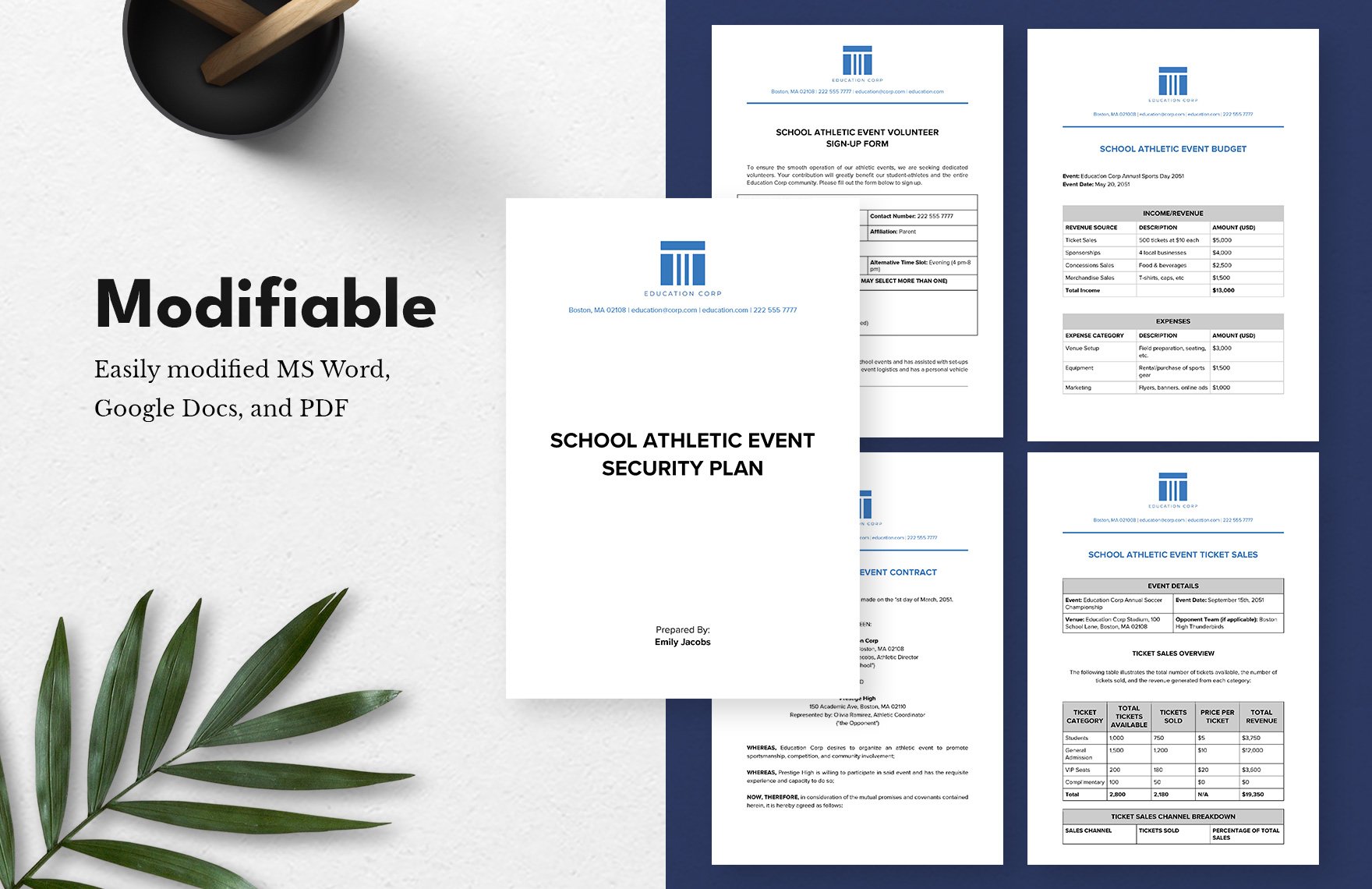 10 Education Athletic Event Management Template Bundle