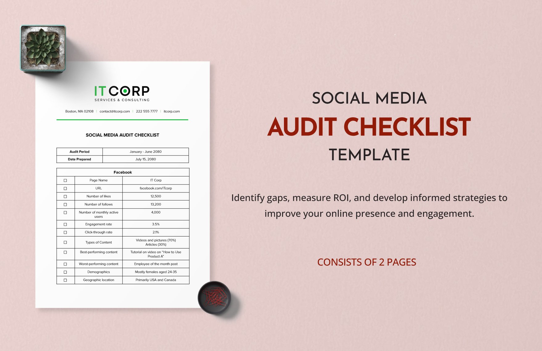 Social Media Audit Checklist Template