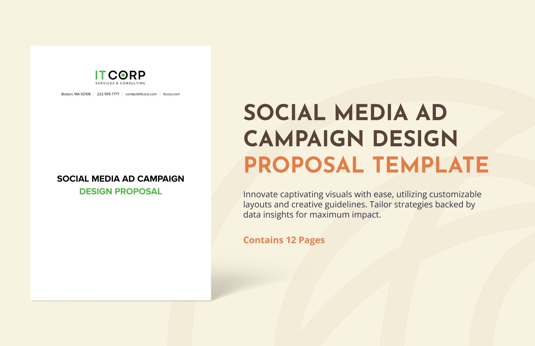 Social Media Ad Campaign Design Proposal Template in Word, Google Docs, PDF, Apple Pages