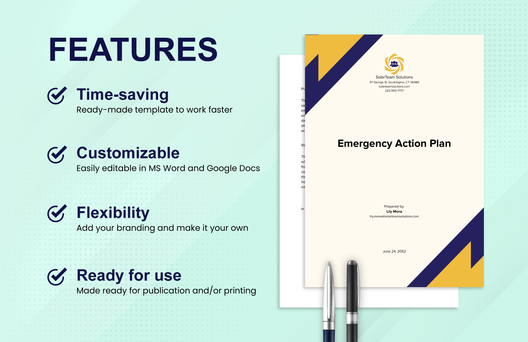 Basic Emergency Action Plan Template