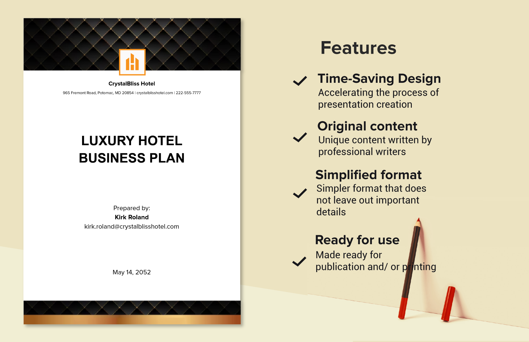Luxury Hotel Business Plan Template