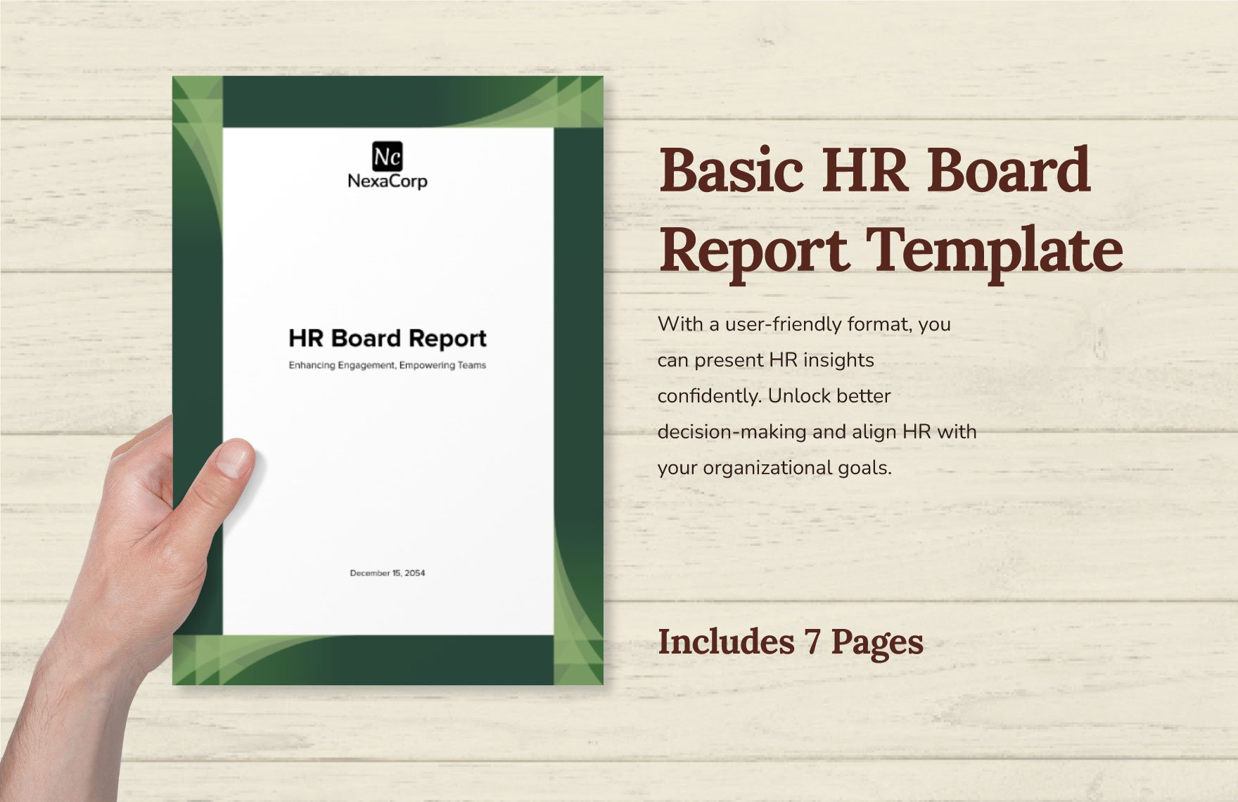 Basic HR Board Report Template