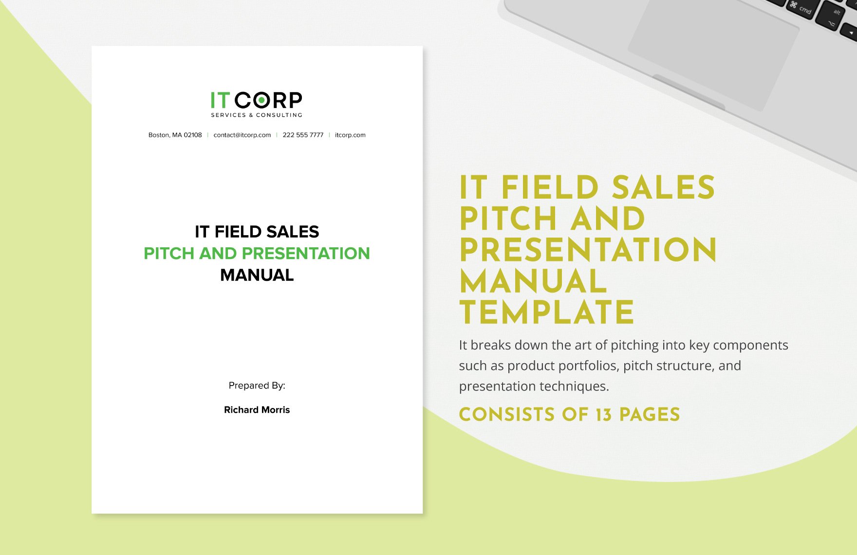 IT Field Sales Pitch and Presentation Manual Template in Word, Google Docs, PDF