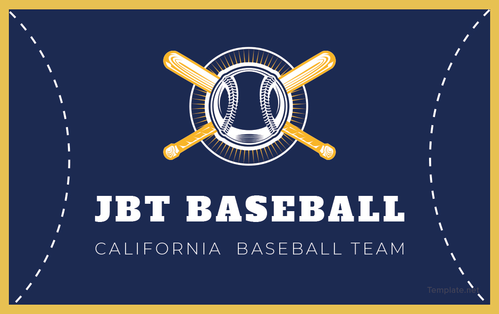 Free Baseball Card Template in Adobe Illustrator, InDesign