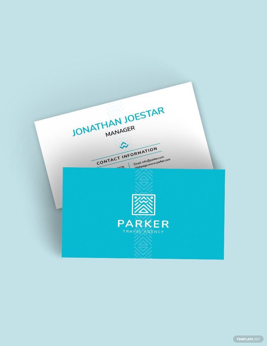 Travel Agency Business Card Template in Word, Illustrator, PSD, Apple Pages, Publisher, InDesign