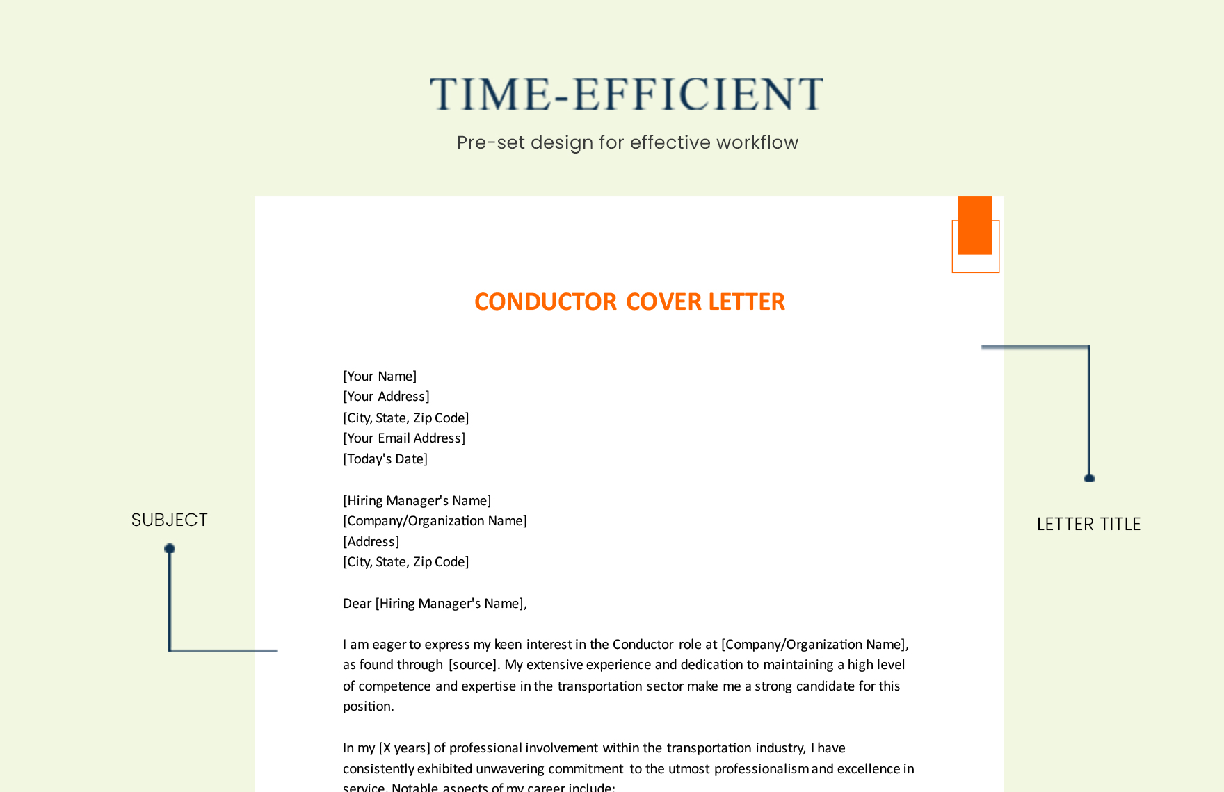 Conductor Cover Letter