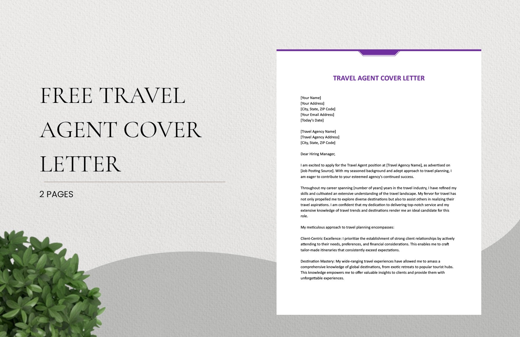 Travel Agent Cover Letter