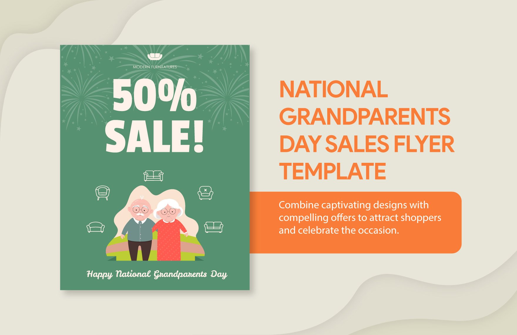 Free National Grandparents Day Sales Flyer Template in Illustrator, PSD, PNG