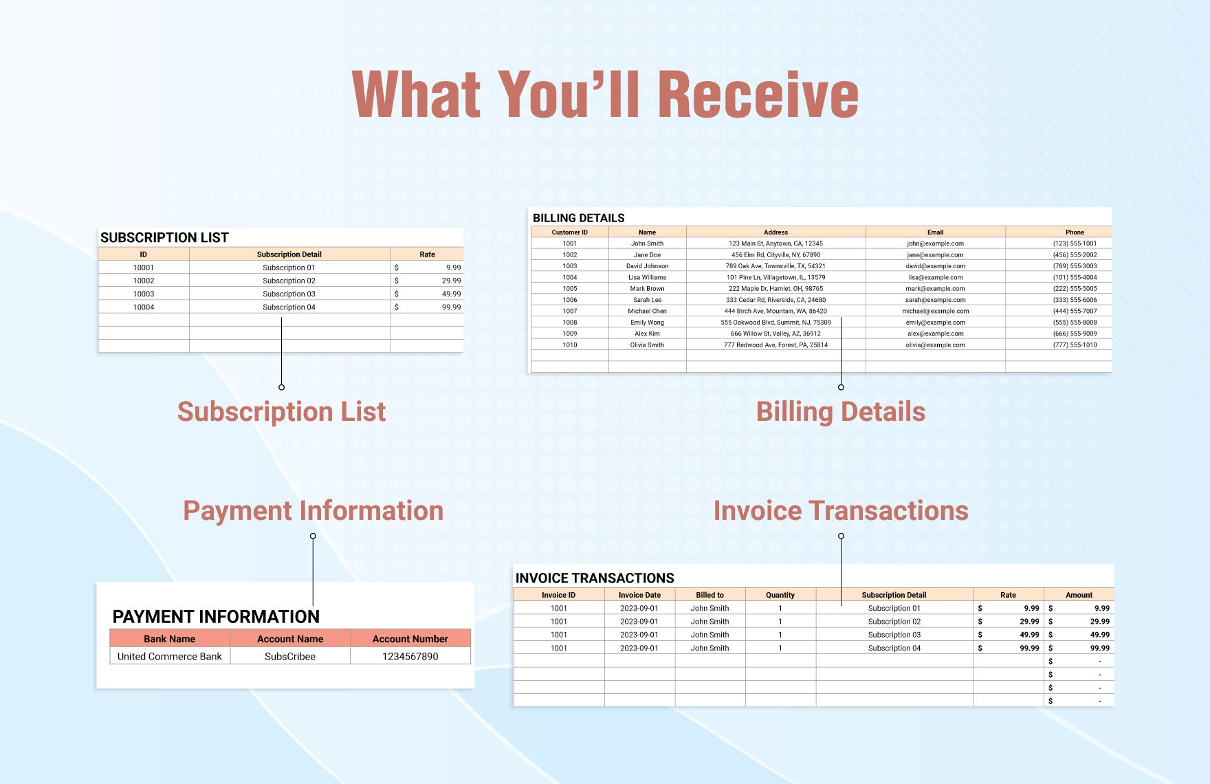 Subscription Invoice Template