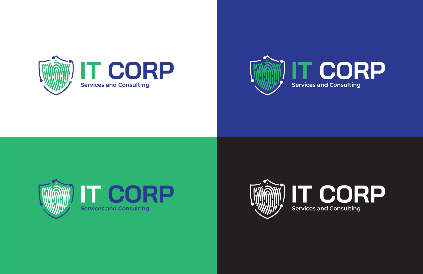 IT Cybersecurity Services Logo Template