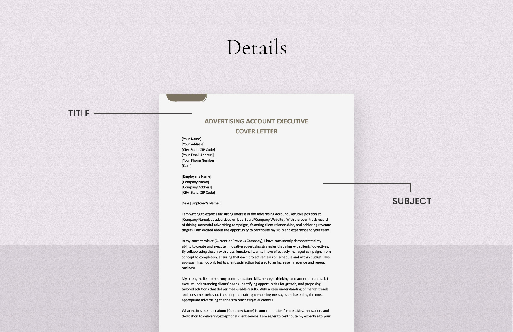 Advertising Account Executive Cover Letter