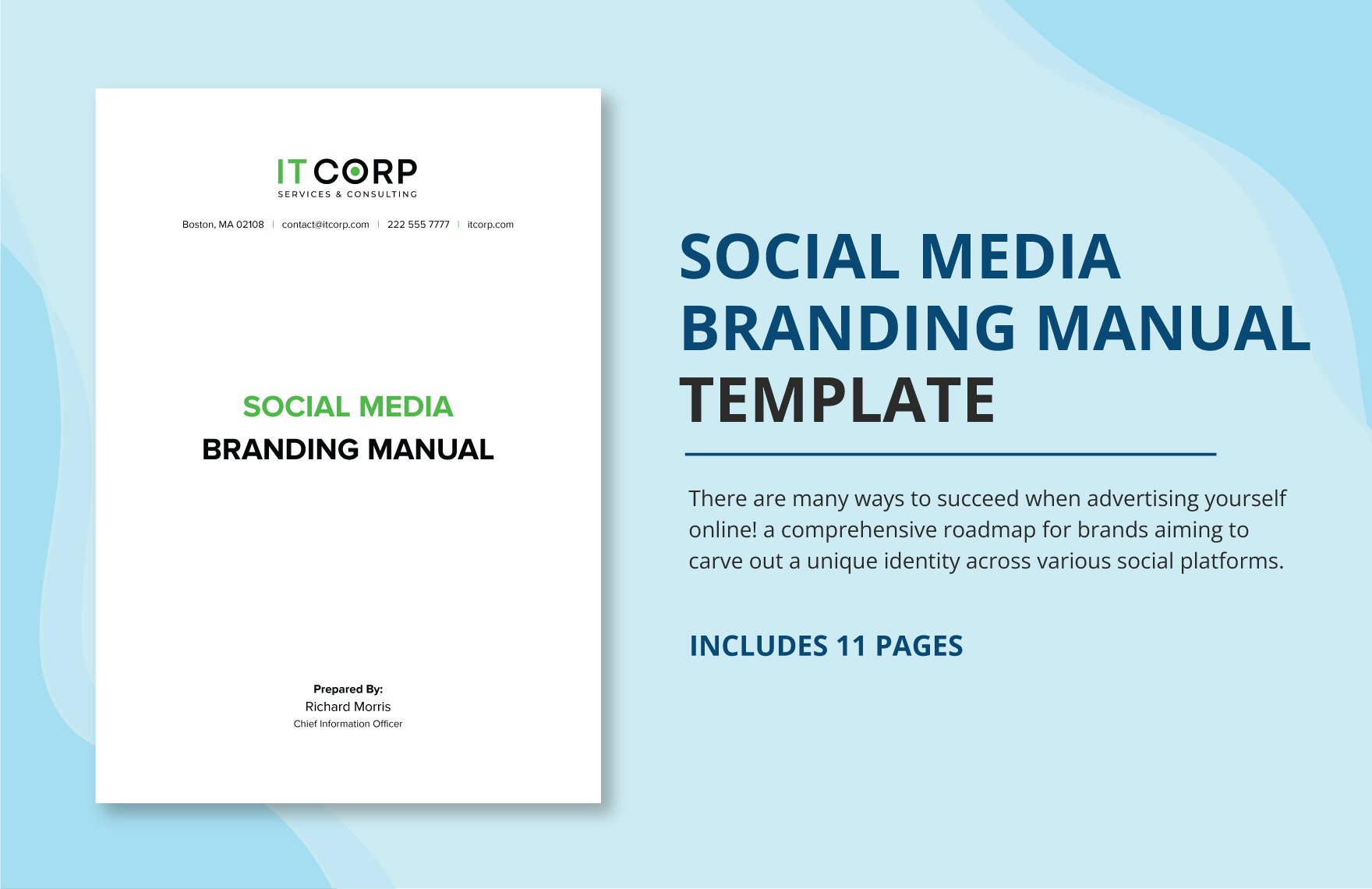 Social Media Branding Manual Template in Word, Google Docs, PDF