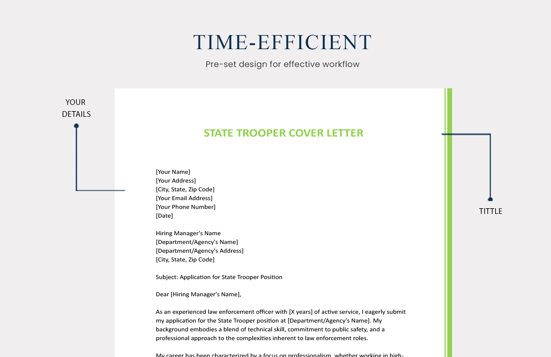 State Trooper Cover Letter